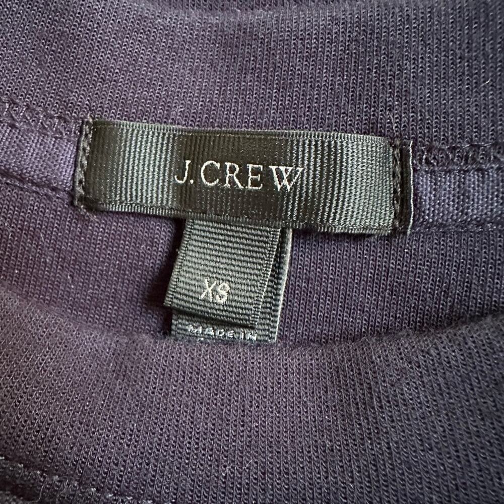 J. Crew Sequin Hem Navy Blue Sweatshirt Preppy Glam Twee Sporty Prep XS - Picture 3 of 6